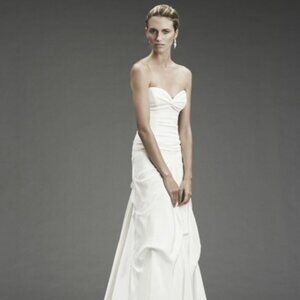 Nicole Miller from Nordstrom - Pleated Bodice Silk Wedding Gown, Size 8 (New)